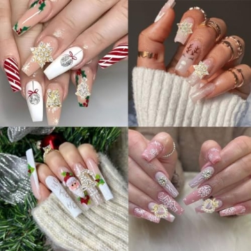 16 pcs Christmas Nail Charms for Festive Nail Art
