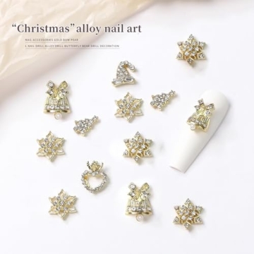 16 pcs Christmas Nail Charms for Festive Nail Art