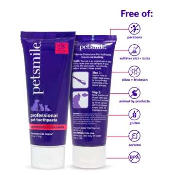 Petsmile Professional Pet Toothpaste - Non-Enzymatic Dental Care for Dogs & Cats