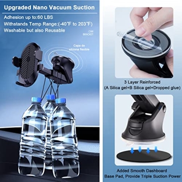 Qidoe 4 in 1 Universal Car Phone Mount - Secure & Versatile