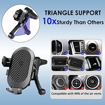 Qidoe 4 in 1 Universal Car Phone Mount - Secure & Versatile