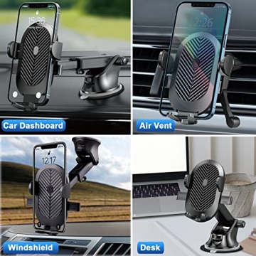 Qidoe 4 in 1 Universal Car Phone Mount - Secure & Versatile