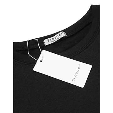 Ekouaer Womens Plaid Pajama Sets Long Sleeve Chirstmas Pj Sets Warm 2 Pcs Sleepwear Lounge Sets with Pockets Black_Plaid Large