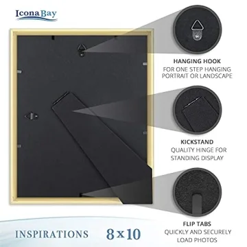 Icona Bay Gold 8x10 Picture Frames 6 Pack Eco-Friendly