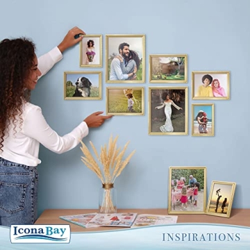 Icona Bay Gold 8x10 Picture Frames 6 Pack Eco-Friendly