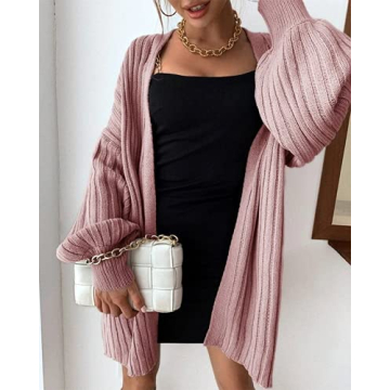 Stylish MIRACMODA Women's Sweater Cardigan in Pink
