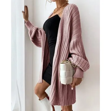 Stylish MIRACMODA Women's Sweater Cardigan in Pink