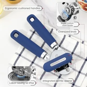 UHIYEE Heavy Duty Manual Can Opener with Magnetic Lid Lifter