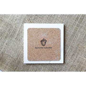 Christmas Tree Drink Coasters - Set of 4 Handmade Travertine Holiday Coasters