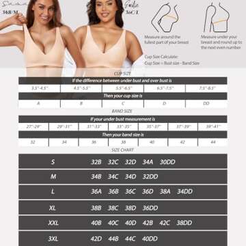 Gailife Deep V Bras for Women No Underwire Wireless Push Up Bra Seamless Plunge Bralette Comfort Sup...