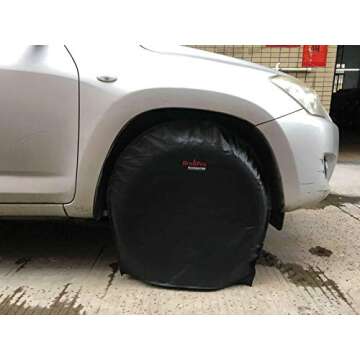 BroilPro Accessories Tire Cover Set of 4PCS Waterproof Sun Protectors for RV, Camper, Trailer, Truck...