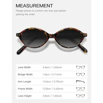 TIJN Olisa Retro Oval Sunglasses for Women Men,Polarized UV Protection Shades,Stylish Small Frame Sun Glasses(Tortoise/Grey)