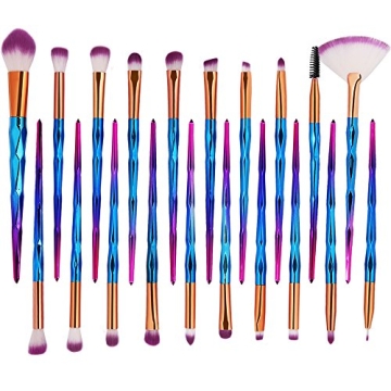 KOLIGHT 20pcs Eye Shadow Makeup Brushes Set (Purple)