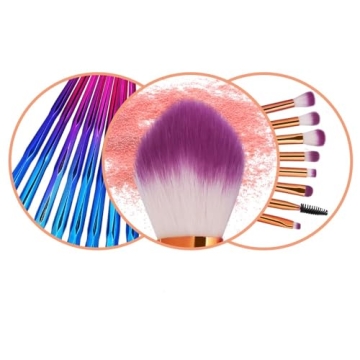 KOLIGHT 20pcs Eye Shadow Makeup Brushes Set (Purple)