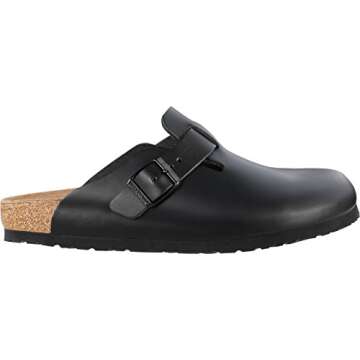 Birkenstock Boston Black Slip On Sandals for Women