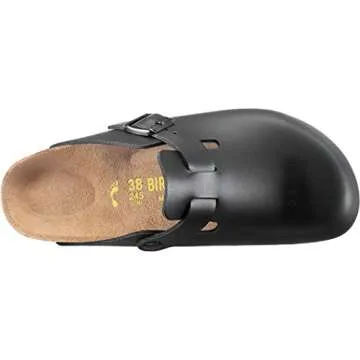 Birkenstock Boston Black Slip On Sandals for Women