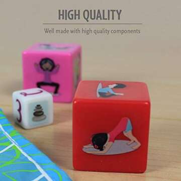 Think Fun Yoga Dice Game for Boys and Girls Ages 6 and Up - Learn Yoga With a Game,Multi,1844