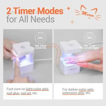Mini UV Light for Nails - Portable Nail Dryer