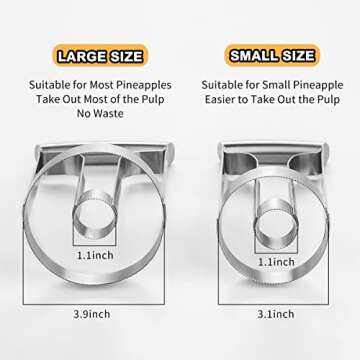 Choxila Pineapple Corer Stainless Steel Pineapple Corer Peeler Pineapple Cutter Fruit tool Easy Kitchen Tool