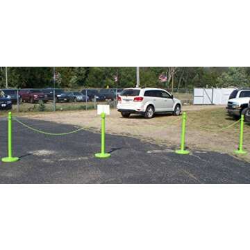 Mr. Chain Plastic Barrier Chain, Safety Green, 1.5-Inch Link Diameter, 25-Foot Length (30014-25)