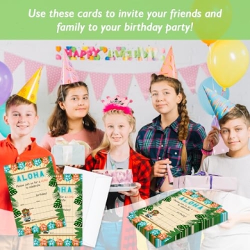 Rizotus Hawaiian Birthday Invitations - Tropical Fun for Kids