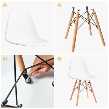 CangLong Modern Mid-Century Dining Chairs Set of 2