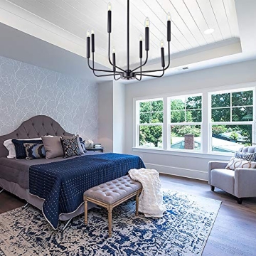 Wellmet Black Chandelier for Modern Farmhouse Decor