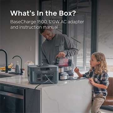 BioLite BaseCharge Rechargeable Lithium-Ion Power Station for Camping, DIY or Emergencies, 1500