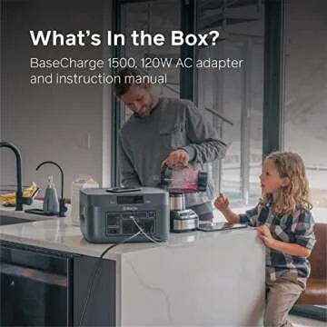 BioLite BaseCharge Rechargeable Lithium-Ion Power Station for Camping, DIY or Emergencies, 1500