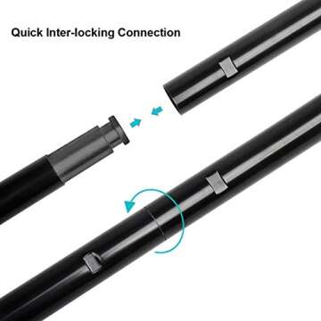 SLOW DOLPHIN 10 x 10Ft Photo Video Studio Heavy Duty Adjustable Muslin Backdrop Stand Background Support System Kit for Photography with Carrying Bag 8 Pcs Clip Clamps