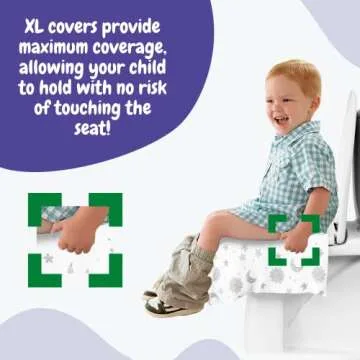 Eli with Love 20 Pack Extra Large Disposable Toilet Seat Cover (Boho) – Toddler Toilet Covers for Full Coverage On Toilet or Potty – Ideal Travel Toilet Seat Covers for Kids and Adults