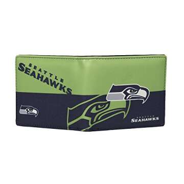 Littlearth unisex-adult NFL Seattle Seahawks Bi-fold Wallet, Team Color, 4''x5''x1'', 300903-SEAH