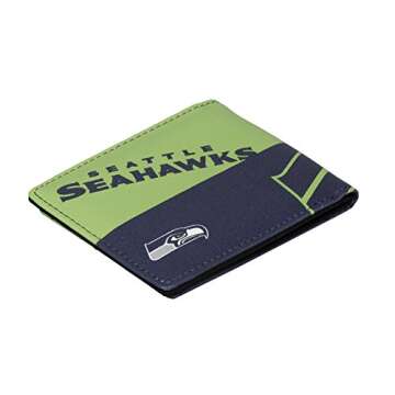 Littlearth unisex-adult NFL Seattle Seahawks Bi-fold Wallet, Team Color, 4''x5''x1'', 300903-SEAH
