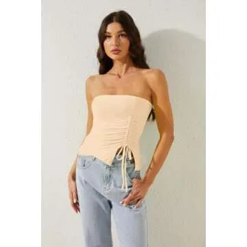 MISSACTIVER Women’s Strapless Tube Top - Fashionable & Versatile