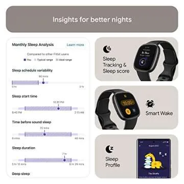Fitbit Versa 4 Fitness Smartwatch with Daily Readiness, GPS, 24/7 Heart Rate, 40+ Exercise Modes, Sleep Tracking and more, Black/Graphite, One Size (S & L Bands Included) it Versa 4 (Renewed)