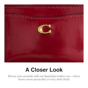 COACH Women's Essential CASE Accessory-Travelers Card Sleeves, B4/Ruby
