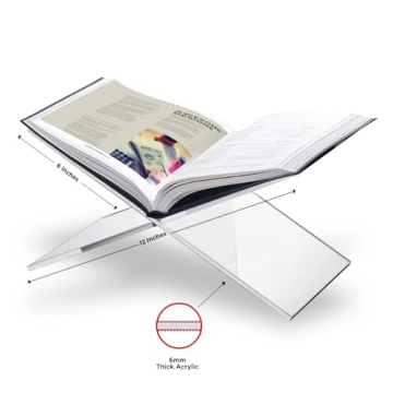 Elegant Acrylic Book Stand for Home & Kitchen Decor