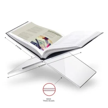 Elegant Acrylic Book Stand for Home & Kitchen Decor