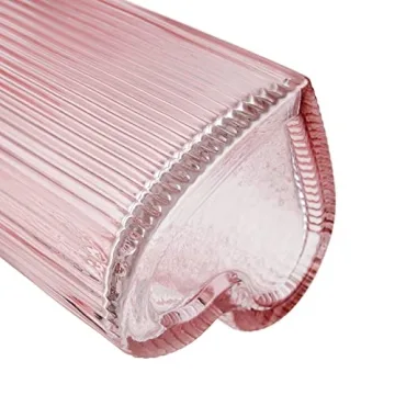 Pink Heart Shaped Decorative Glass Vase for Weddings and Home Decor