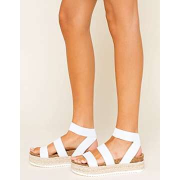 Steve Madden Women's Kimmie Wedge Sandal, White, 8 M US