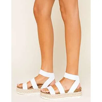 Steve Madden Women's Kimmie Wedge Sandal, White, 8 M US