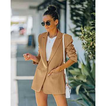 Stylish Women's Blazer and Shorts Suit Set