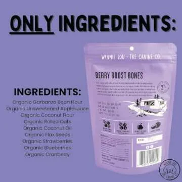 Winnie Lou Berry Boost Bones - Organic Healthy Dog Treats