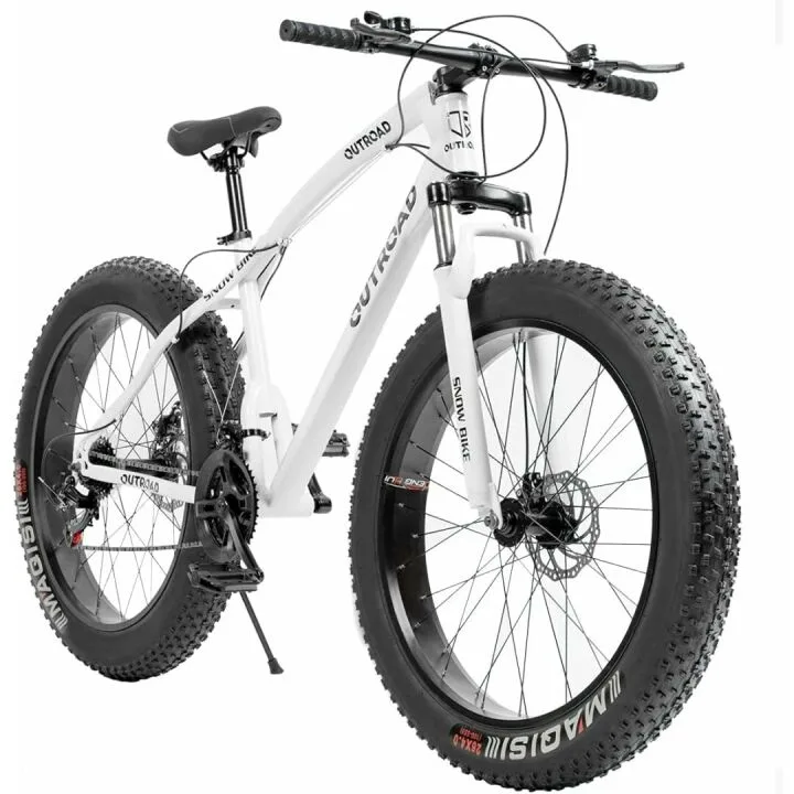 Fat Tire Mountain Bike with 21 Speeds and Disc Brakes
