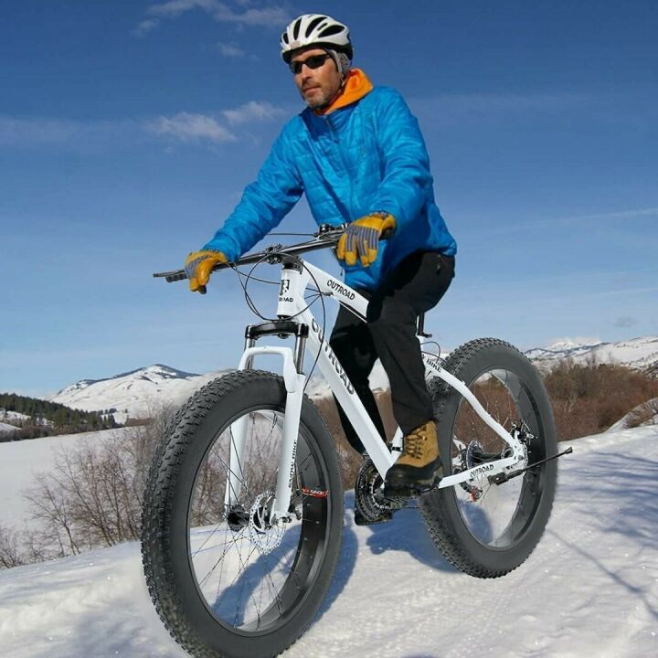 Fat Tire Mountain Bike with 21 Speeds and Disc Brakes