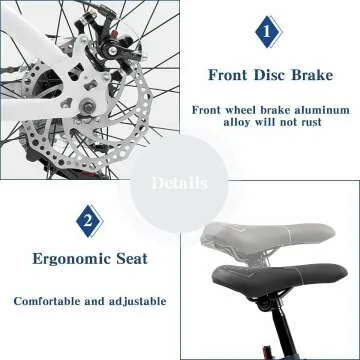 Fat Tire Mountain Bike with 21 Speeds and Disc Brakes