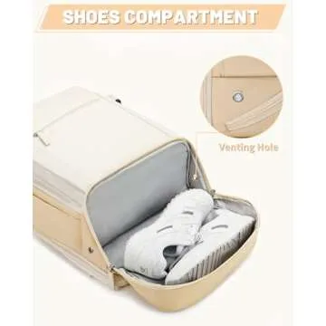 ZOMFELT Travel Backpack for Women, Flight Approved Carry on Backpack with Shoes Compartment & Wet Po...