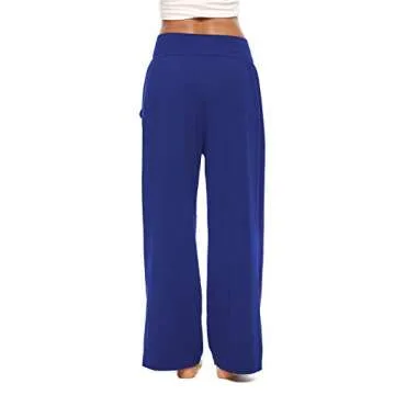 ZJCT Womens Sweatpants Comfy Loose Casual Wide Leg Yoga Workout Lounge Pants with Pockets Royal Blue XL