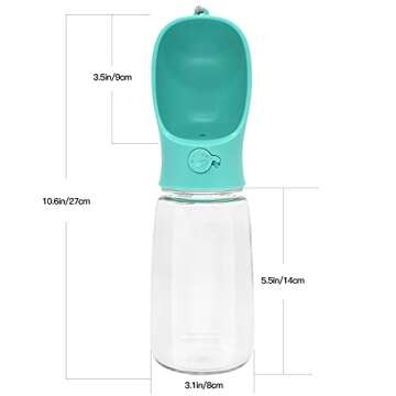19oz Large Capacity Dog Water Bottle, Leak Proof Portable Dog Water Dispenser for Large Medium Small...