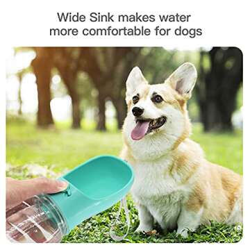 19oz Large Capacity Dog Water Bottle, Leak Proof Portable Dog Water Dispenser for Large Medium Small Lightweight Dog Travel Accessories Pet Water Bottle Bowl for Walking